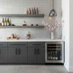 Gray subway tile with a matte finish and subtle texture, arranged in a classic brick pattern.