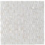 Elegant white marble mosaic tile with a smooth, polished texture.